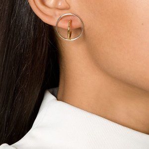 Charlotte Chesnais Small Saturn Hoop Earrings